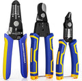 haisstronica Wire Stripper Tools Set for DIY,10-20AWG,3 Pack Manual Wire Stripper & Flush Cutters & Cable Cutters for Wire Stripping, Cutting, Crimping, Cable Skinning