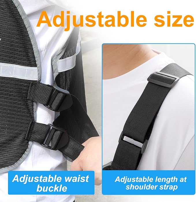 Cooling Vest for Men & Women with 8 Reusable Ice Packs, Lightweight Adjustable Breathable Design with Reflective Strips for Hot Weather, Outdoor Work, Running, Gardening