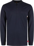 KONRECO FR Shirts for Men Long Sleeve 7oz Cotton Flame Resistant/Fire Retardant CAT2 Henley Shirt