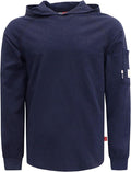 BOCOMAL FR Hooded T Shirts Heather Series 6oz Flame Resistant NFPA2112 CAT2 Fire Retardant Hoodies Work Shirt