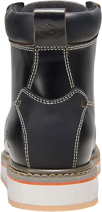 HISEA NINGO Work Boots for Men Steel/Soft Toe Boots,6” Water Resistant Slip Resistant Industrial & Construction Work Shoes, Composite Toe Working Boot