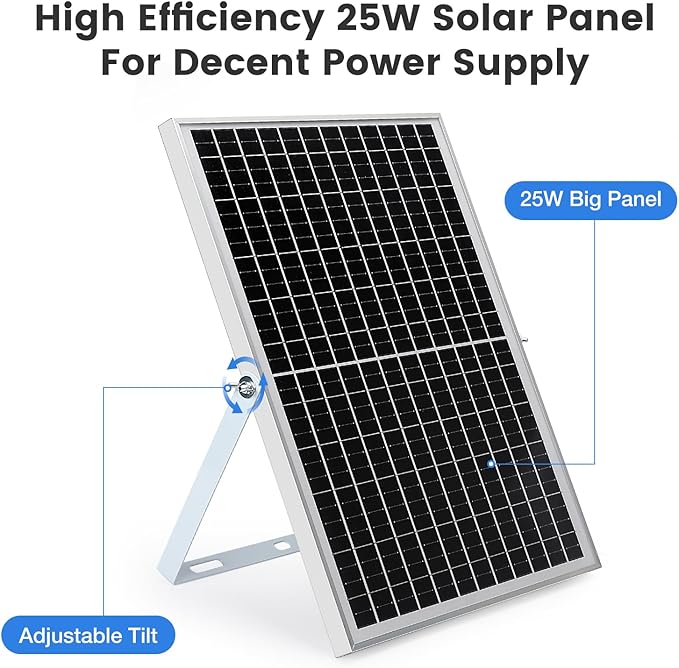 Solar Exhaust Fan, Solar Powered Vent Fan Kit for Outside Greenhouse Shed Chicken Coop (8" Fan with Battery)