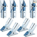 8 Pcs Adjustable Brace Fitting, Fit for 1/2" Bolt in 1-5/8" Strut Channel, Solar Panel Bracket Base 8 Hole Wing 180 Degree Turn Joint Connector Bracket for Mounting and Supporting Solar Panel