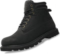 Work Boots for Men Waterproof Soft Toe Non Slip Comfortable Leather Workboots