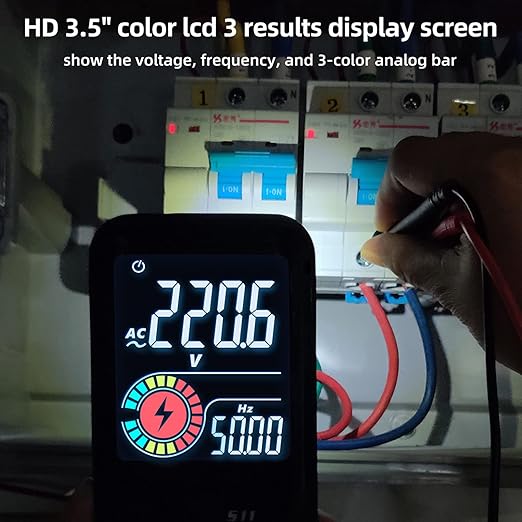 BSIDE S11 Smart Multimeter Rechargeable Digital Multimeter Tester Auto Ranging Voltmeter Measures Voltage Resistance Continuity Capacitance Frequency NCV Live Wire Detector 9