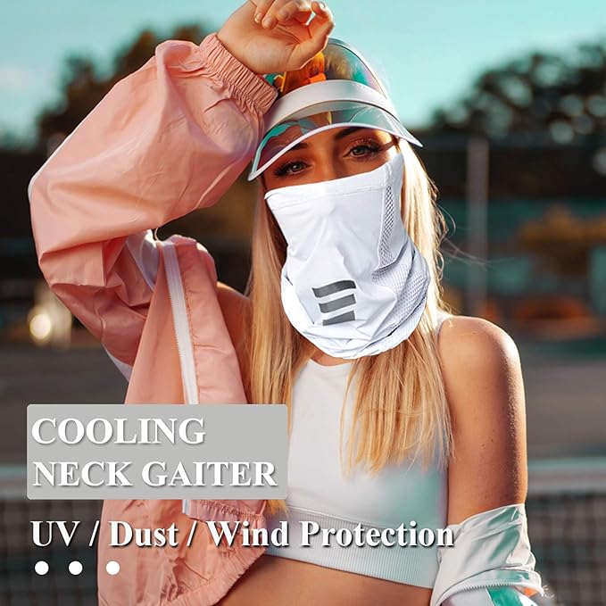 UV Protection Neck Gaiter, Adjustable Cooling Neck Gaiter for Men and Women