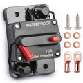 70 Amp Circuit Breaker with Manual Reset, Waterproof Inline Fuse for Boat Trolling Motor Marine ATV Trailer Vehicles Stereo Audio Electronic Battery Solar System, Suitable for 12V-48V DC