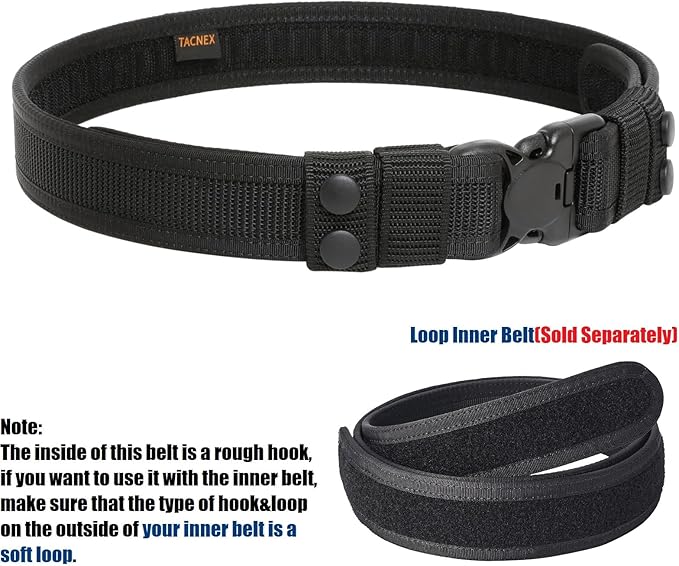 TACNEX Duty Belt 1.5" Law Enforcement Police Security Nylon Utility Work Belts