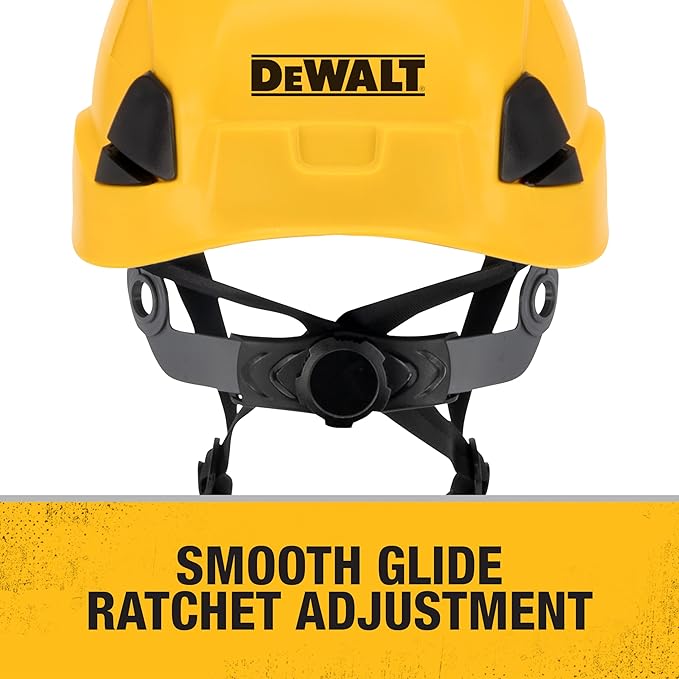 DEWALT DPG22V Yellow Type II Class C 4-Point Ratcheting Vented Safety Helmet