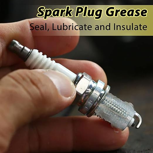 Keze Silicone Dielectric Grease Automotive Die Electric Grease Spark Plug Light Bulb Sockets Battery Terminal Electrical Contact Paste for Marine Against Salt, Dirt Corrosion Brush Top Can, 8 Oz