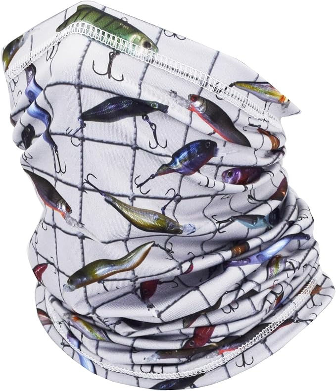 JHYWELL Cooling Neck Gaiter Face Mask, UV Protection Masks Gator, Windproof Bandana for Skiing, Fishing, Hiking, Cycling