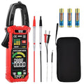 WGGE WG-032 Smart Digital Clamp Meter 6000 Counts T-RMS multimeter Auto-Ranging Voltmeter Amp Meter with AC/DC Current &Voltage NCV/Live Wire Inrush Resistance Diode, Built-in HD Color Screen