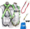 Palmer Safety Fall Protection Safety Harness Kit I Construction Harness + Various Lanyard + D-Ring Extender
