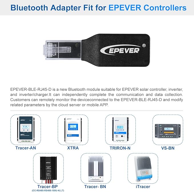 EPEVER BLE Adapter Accessories for MPPT Solar Charge Controller (EPEVER-BLE-RJ45-D)