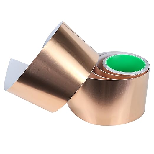 BOMEI PACK 4inch x 66ft Copper Foil Tape Conductive Adhesive for Electrical Repair, EMI Guitar Shielding, DIY Decoration, Stained Glass, Paper Circuits
