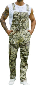 Camo Bibs Overalls for Men Adjustable Straps Work Utility Coveralls Camouflage Jumpsuit