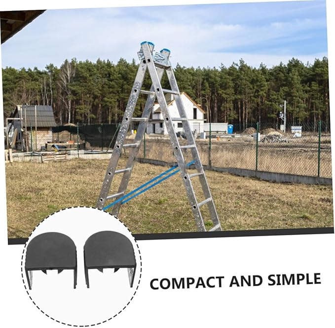 Cabilock 4pcs Non-Slip Ladder Feet Caps Aluminum Alloy Covers for Telescopic Ladders Enhanced Stability Easy Installation Fit for Enhanced Safety