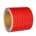 Reflective Tape, Waterproof Self Adhesive Dot Reflective Tape Outdoor Safety Caution Reflector for Trailers, Bikes, Cars（Red, 6 Inch x 32.8 Feet）