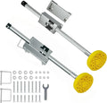 Ladder Stabilizer,Ladder Leveler Pair with Anti-Slip Rubber Feet, Adjustable Extension Ladders Leg Ground Leveler, with Anti-Slip Pattern Steel Pole