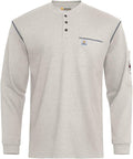 FR Shirts for Men CAT2/HRC2 Flame Resistant Shirts 6.5oz Light Weight Long Sleeve Fire Retardant Shirts