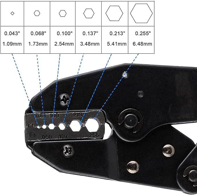 1Set BNC Crimp Tool, Rotary Coaxial Cable Stripper for RG58 with 10pcs BNC Plug Crimp Connector Set