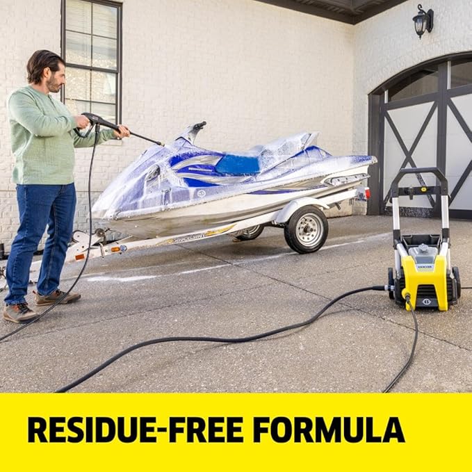 Kärcher Vehicle Wash and Wax, Pressure Washer Detergent, Cleans Cars, Bikes, Trucks, Boats and More, Highly Concentrated, Makes up to 20 gal of Cleaner