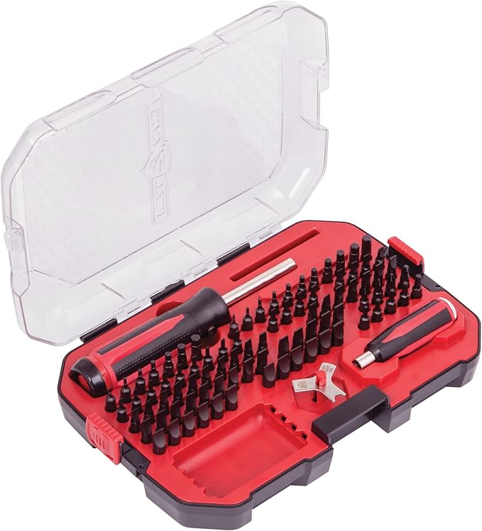 Real Avid Precision Screwdriver Set for Gun Maintenance | 90 PCS Screw Driversets with LED Driver, Hex, Phillips & Torx Bit Set | Kit Includes Magnetic Bit Driver, Turret Tool, Multibit Set & Case