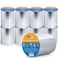 ADHES Upgrade Butyl Tape Waterproof Tape, 1.2mm Thick, 9 Rolls x 6 inch x 16 feet, Aluminum Foil Tape Butyl Sealant tape for RV Repair, Window, Boat and Pipe Sealing, Glass & EDPM Rubber Roof Patching
