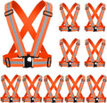 Reflective Vest, High Visibility Safety Vest Straps Reflective Gear for Night Running Walking Cycling for Men Women Kids