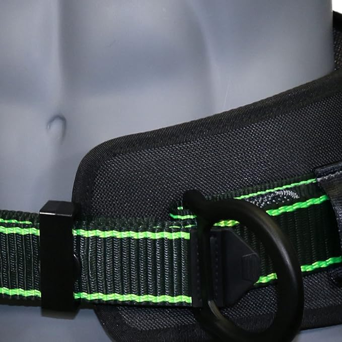 AFP Heavy-Duty 2 D-Ring Waist Body Belt w/Tongue Buckle Premium Stitching (OSHA/ANSI PPE)