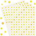 2400 Pcs Small Stickers for Kids,Mini Sun Sticker Cute Smile Face Paper Decals 10 Designs Yellow Self-Adhesive Stickers for Summer Party Envelopes Scrapbook Gifts DIY Supplies,0.5in（Sun）