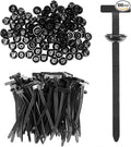 100PCS Nylon Universal Cable Tie Buckle, Heavy Duty Self-Locking Zip Ties with Pin & Button Design - UV Resistant Black Fasteners for Car Auto Repair & Daily Fixing