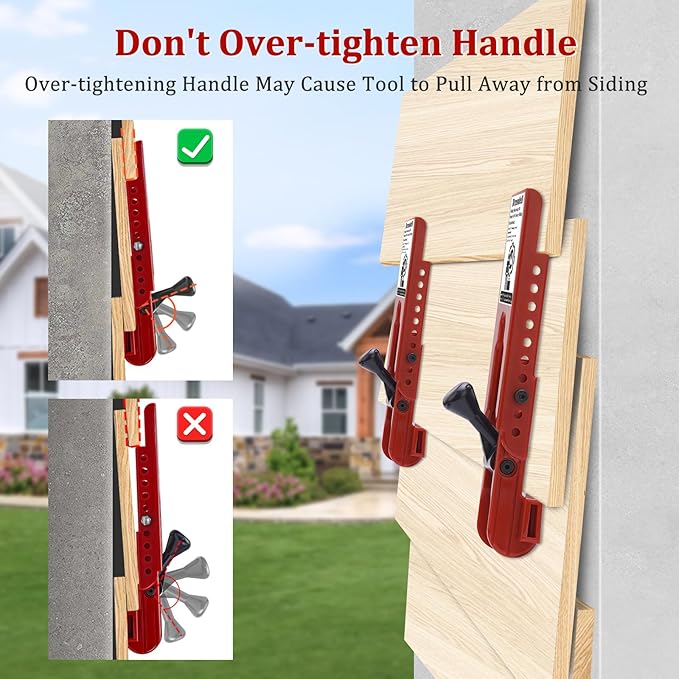 Siding Installation Tools, Siding Mounting Kit with Adjustable Reveals, Lap Siding Gauge Made of Polycarbonate Body (Red, 5/16 Inch)