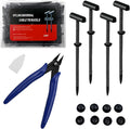 150Pcs Nylon Universal Cable Tie Buckle with Cutter, New Multifunctional Nylon Zip Ties for Car, Heavy-Duty Self-Locking UV Resistant Cable Ties for Engine Bumper Retainer Fender Liner