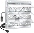 14 Inch Shutter Exhaust Fan, High-Speed 2000CFM Low Noise Attic Fan, Automatic Shutter, Ventilation and Cooling Vent Fan for Greenhouses, Garages, Shop, Chicken Coops, Gable, Shed