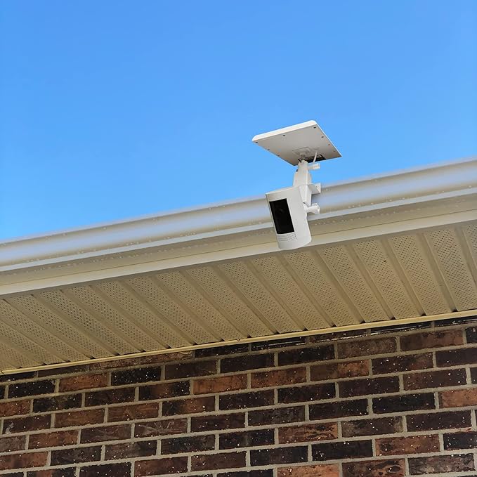 Aobelieve 2-in-1 Gutter Mount for R-ing Solar Panels and Cameras, White
