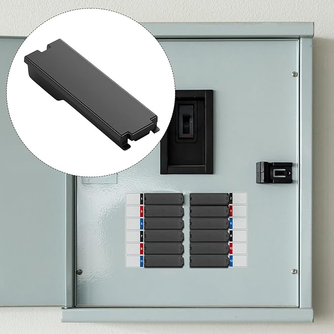Kingdder 10 Pack Breaker Filler Plate, Circuit Breaker Panel Cover Knockout Filler Plate Box Cover Black(Chfpp)