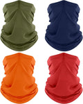 4 Pack Neck Gaiter, Cooling Breathable Face Mask UV Protection Scarf Hiking Bandana for Men/Women