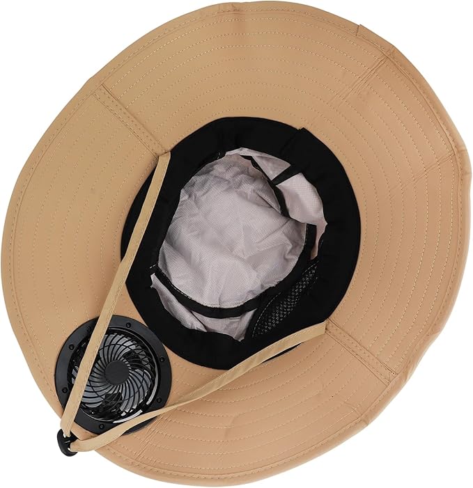 Solar Powered Fan Hat Wide Brim Sun Hat with Solar Fan Sun Bucket Hats Men Women UPF50+ Fishing Beach Hats with Fans