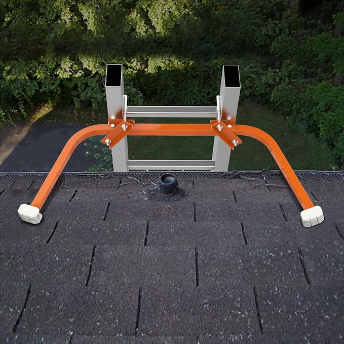 Ladder Stabilizer, Extended Ladder Stabilizer Accessory for Roof Gutter, Wing Span/Wall Ladder Standoff with Non-Slip Rubber Bottom pad,Heavy Duty Telescopic Ladder Accessories 1-Pack