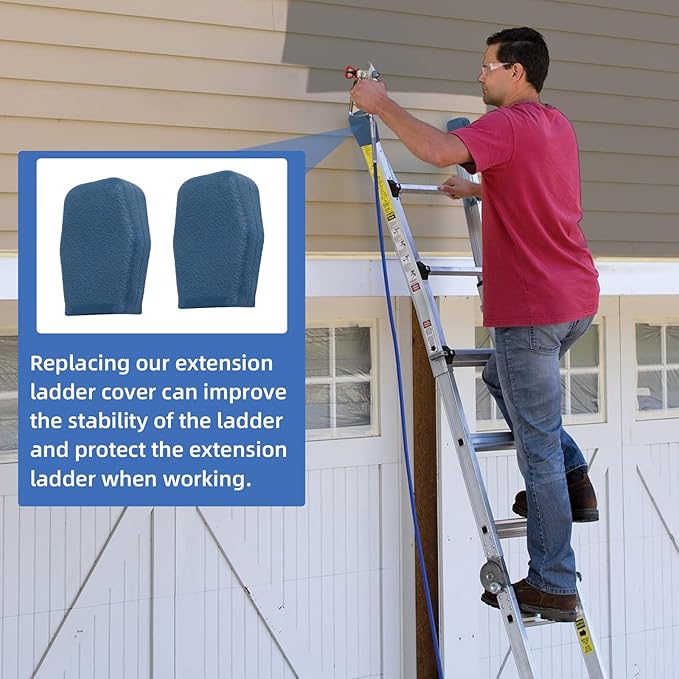 AC19-2 Extension Ladder Covers Ladder Rubber End Cap Compatible with Werner All Single and Fiberglass & Aluminum Ladders Except 500,D500,D7136-2,D7140-2&MT Series,Extension Ladder Parts,4 Packs