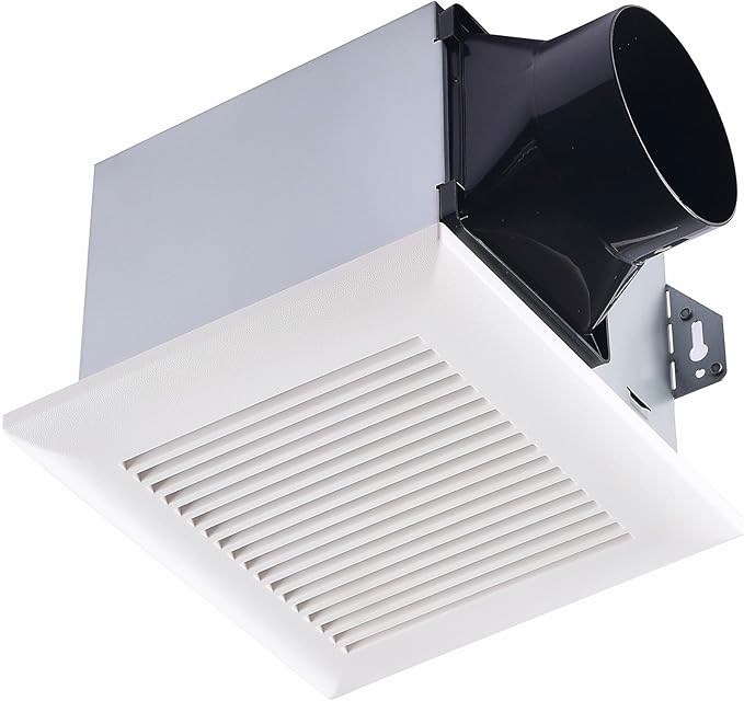 Tech Drive Bathroom Exhaust Fan 80 CFM, 0.8 Sone, 4-Inch Duct,No Attic Access Needed,Super Quiet Ventilation Fan, Easy to Install Ceiling Mounted, White, ETL Certified