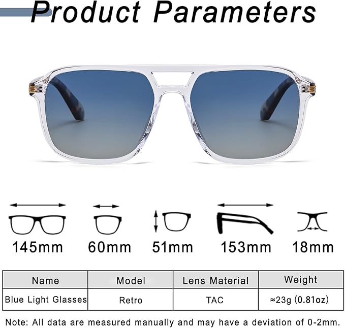 Large Night Vision Glasses for Driving Women Men - Anti Glare Night Driving Glasses
