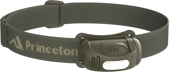 Princeton Tec Fred Headlamp 200 Lumens Dimmable Ultrabright White LED, IPX4 Water Resistance and 41 Hour Burn Time, Perfect for Hiking, Camping, Hunting, Fishing, and Safety Preparedness, Olive Drab