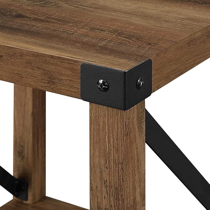 4 Set 2 x 2 x 1.5 Inch Metal Corner Protectors for Furniture, Decorative Corner Brackets Black for Wood, Boxes, Farmhouse, Barn Door, Wood Frame, Trunk, Table, Desk
