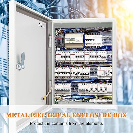 Outdoor Electrical Box 24 x 16 x 10'' Nema 4X Enclosure Waterproof Junction Box Electrical Enclosure Lockable Weatherproof Enclosure Box