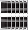 Newpowa 10PCS 5W(Watts) 12V(Volts) Solar Panels, High-Efficiency Monocrystalline Solar Panel Battery Maintainer PV Module Power for Battery Charging of Boat RV Gate Opener Fences, 10-Pack 5W