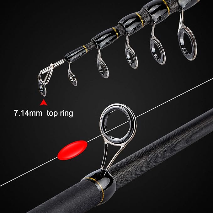 PLUSINNO Fishing Rod and Reel Combo,Fishing Pole,Telescopic Fishing Rod Kit with Spinning Reel, Telescopic Fishing Pole with Carrier Bag for Freshwater Saltwater for Men Women