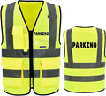 Reflective Security Safety Vests Heavy Duty with 7 Pockets and Front Zipper