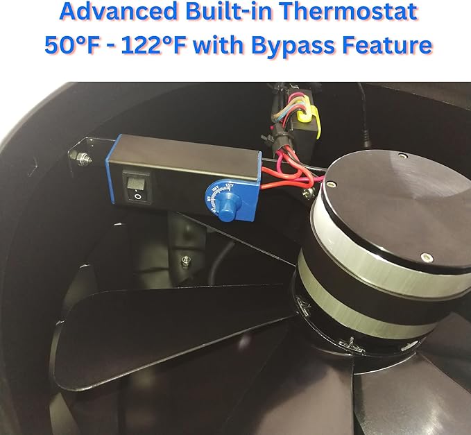 iLIVING 14" HYBRID Smart Thermostat Solar Roof Attic Exhaust Fan, 40-Watt, 1150 CFM, Cools up to 2900 Sq.Ft. Coverage Area, Black